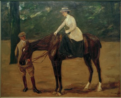 Des Künstlers Tochter zu Pferde von Max Liebermann